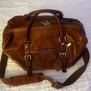 Wilsons Leather Rich Brown Duffel Bag